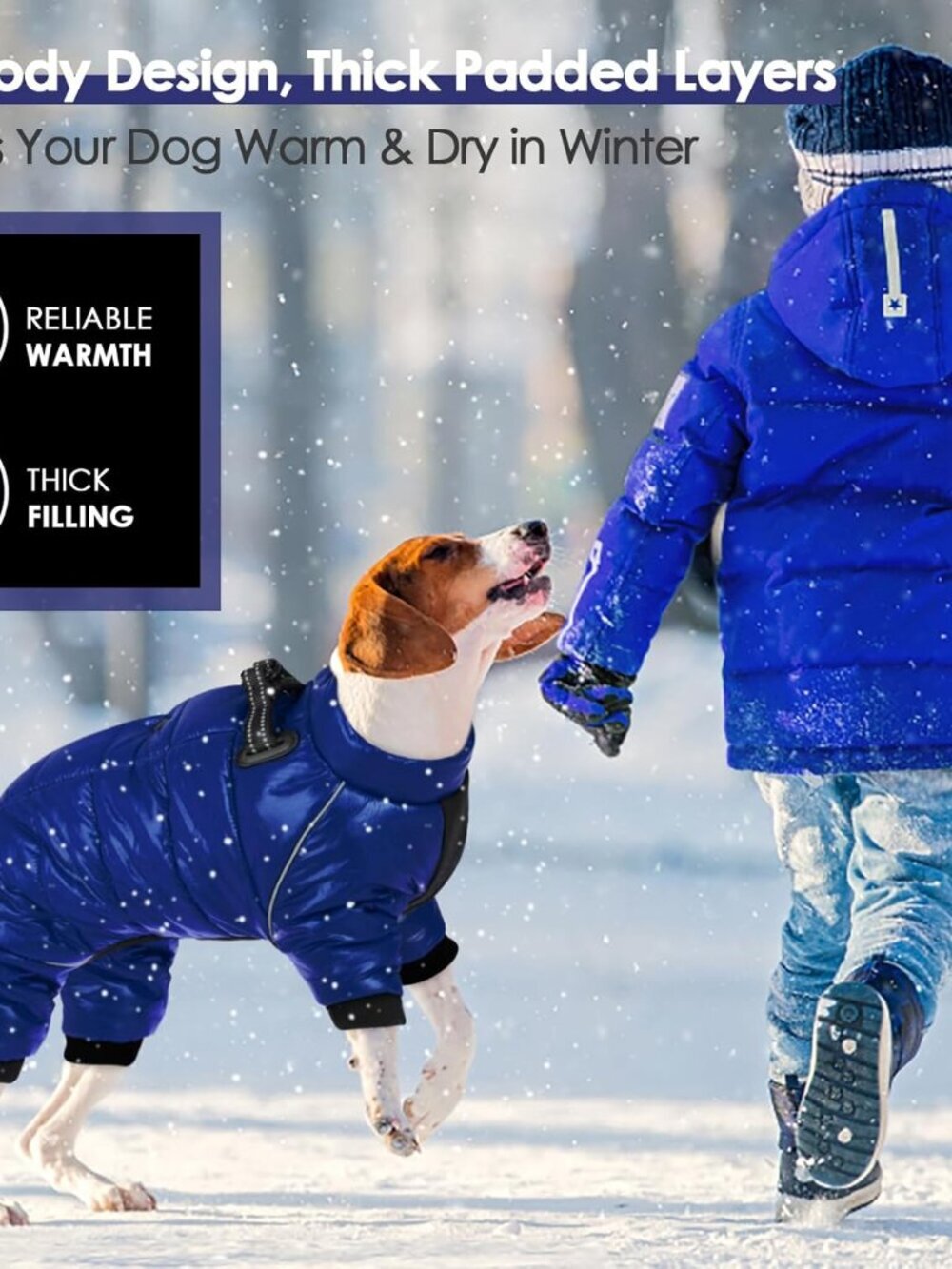 AOFITEE Dog Coat, Waterproof Dogs Jacket for Winter